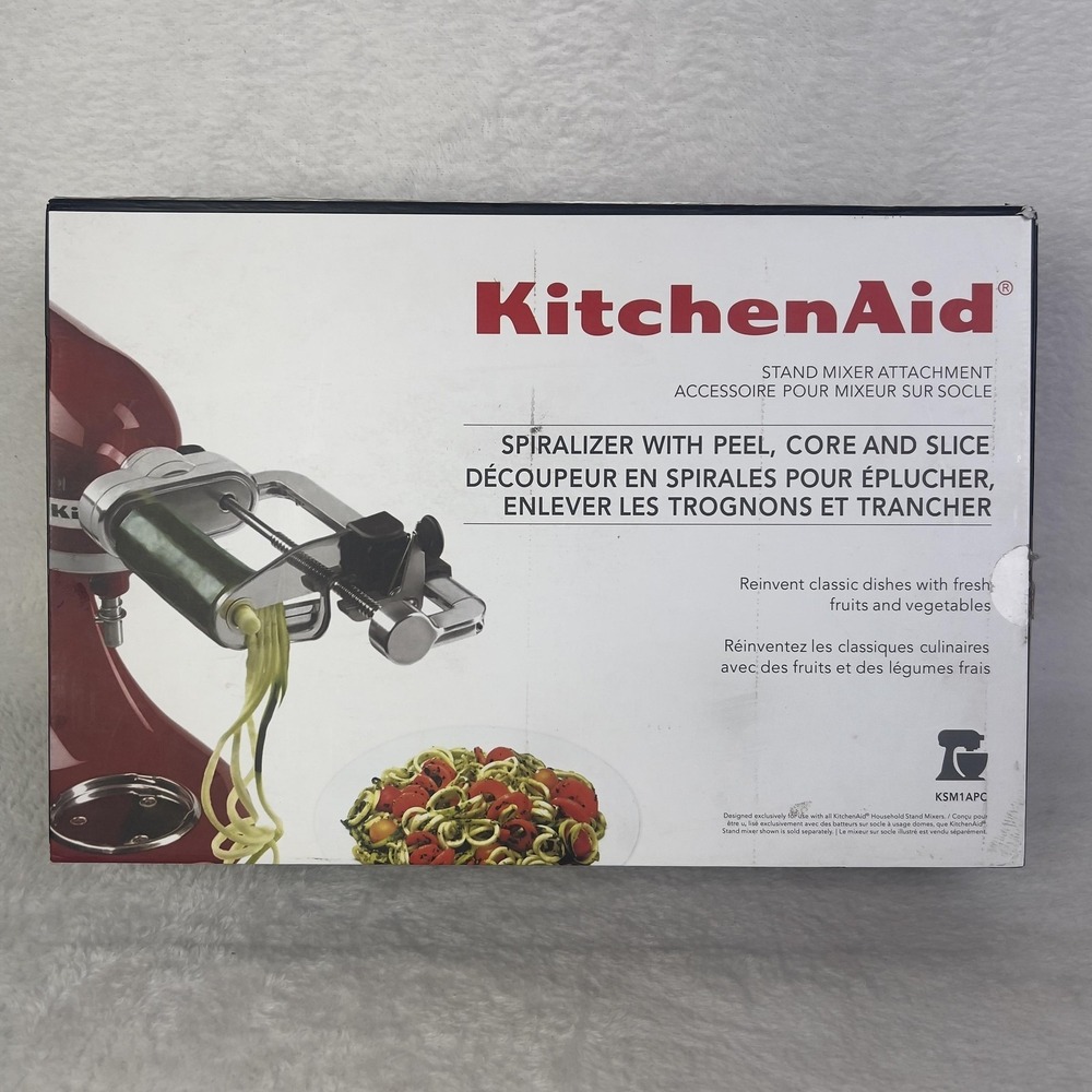 KitchenAid Spiralizer Stand‎ Mixer Attachment Set Silver KSM1APC NOT COMPLETE